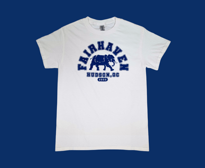 Fairhaven Varsity Tee (White/Navy)