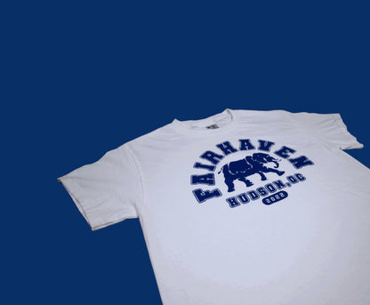 Fairhaven Varsity Tee (White/Navy)