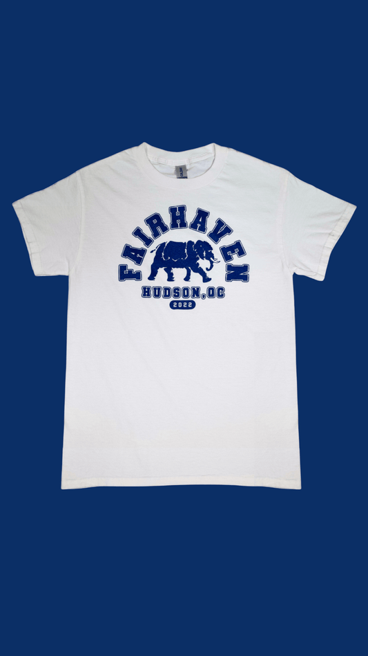 Fairhaven Varsity Tee (White/Navy)
